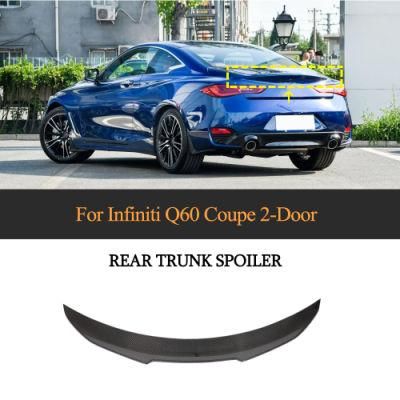Real Carbon Fiber Rear Trunk Spoiler for Infiniti Q60 Coupe 2-Door 2017-2020