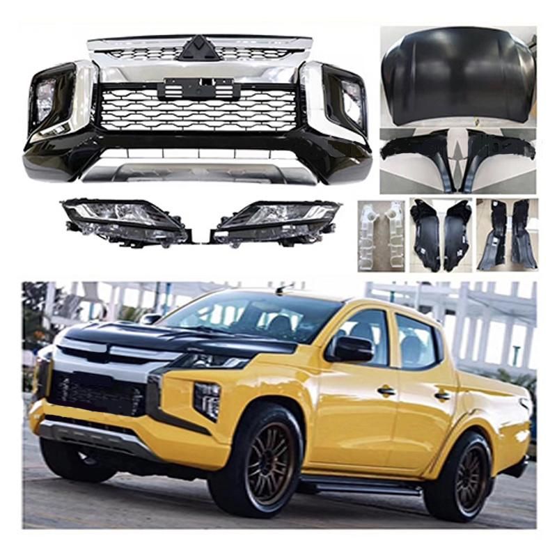 Car Facelift Wide Conversion Bodykit Body Kit for Mitsubishi Triton L200 2015-2019 Upgrade to 2020-2021