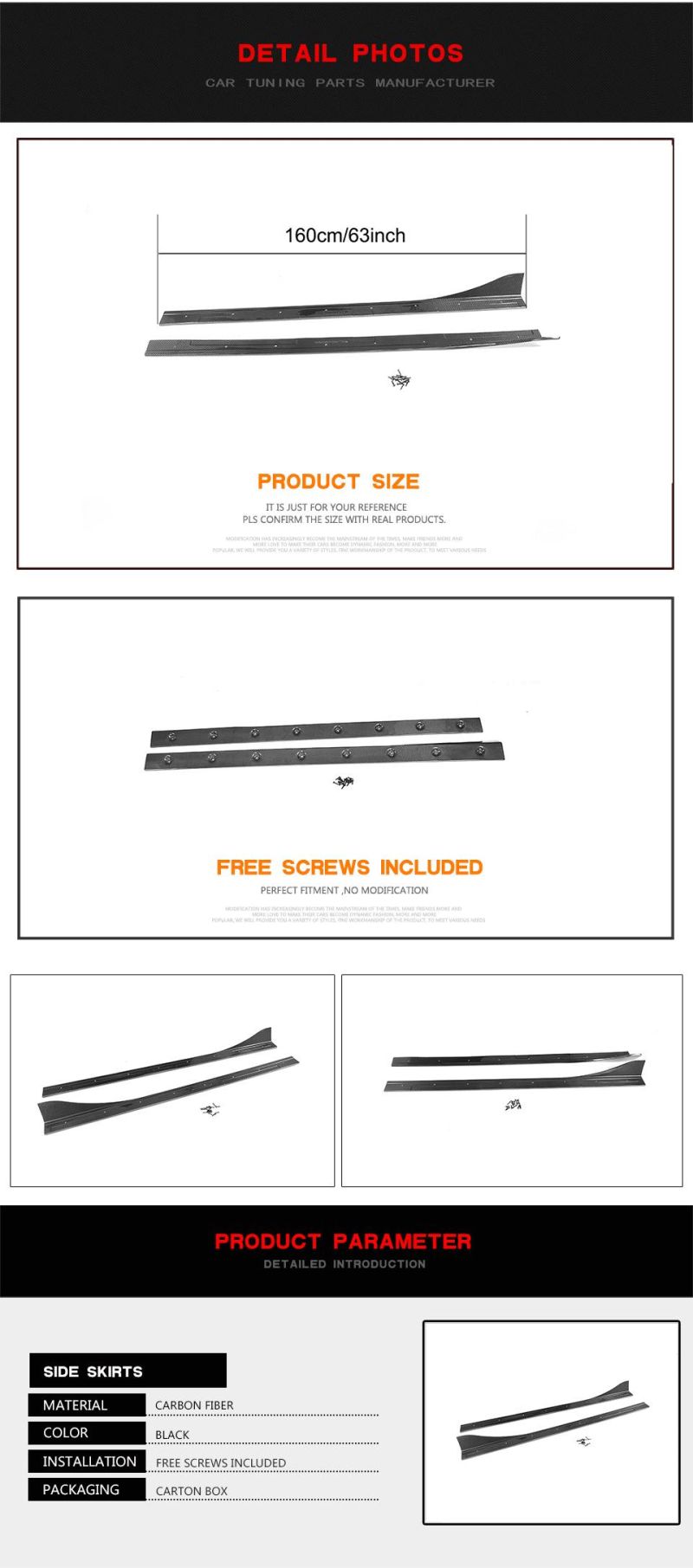 Carbon Fiber Side Skirts Extension for Mazda Mx-5 Miata Convertible 2-Door 16-17