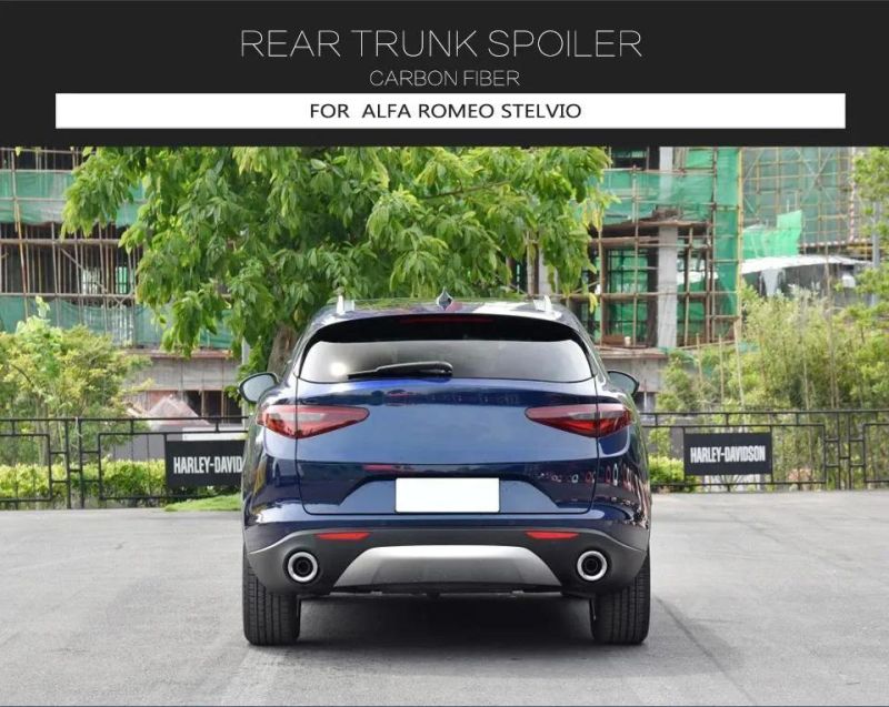 Carbon Fiber Rear Middle Spoiler for Alfa Romeo Stelvio 2017-2021