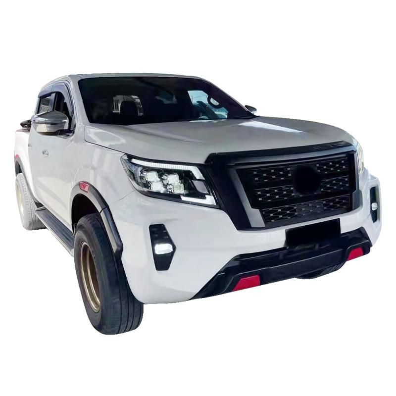 Car Front Bumper Grille Facelift Wide Conversion Bodykit Body Kit for Nissan Navara 2016+ Upgrade Change to Navara Np300 2021
