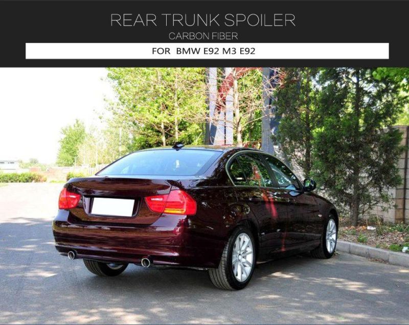 Carbon Fiber Rear Trunk Spoiler for BMW 3 Series E92 Base Sedan M Tech Sport M3 2006 - 2013