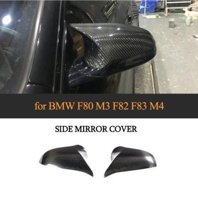 Vacuum Carbon Fiber M3 Mirror Covers for BMW F82 M4 F80 M3 14-17 LHD