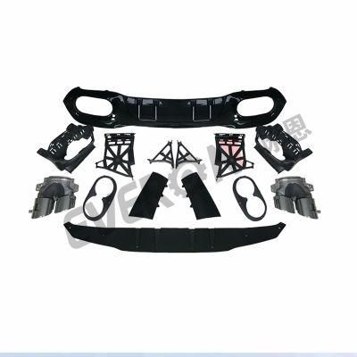 A45 Amg Style Rear Bumper Lip with Tail Pipe for Benz a Class W177 2019+