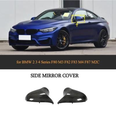 Carbon Fiber Side Mirror Cover Caps for BMW 2 3 4 Series F80 M3 F82 F83 M4 F87 M2c 2018-2020