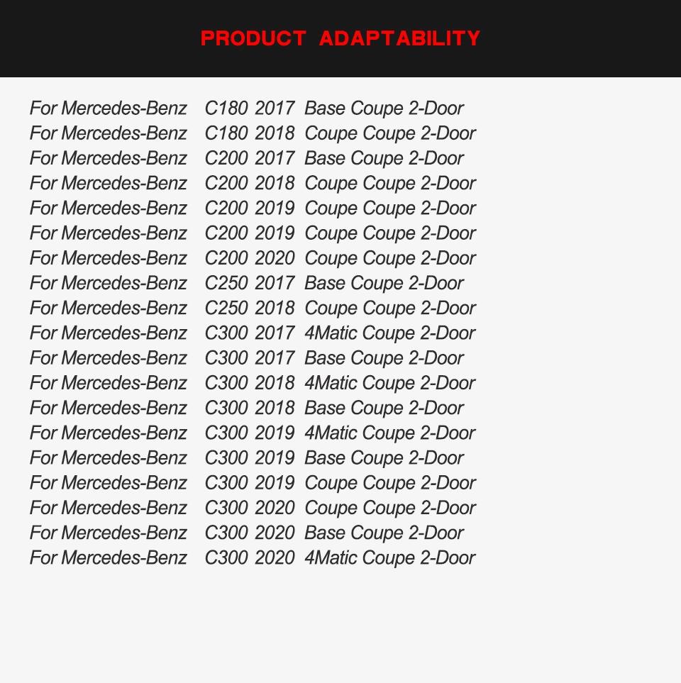 Carbon Fiber W205 Spoiler for Mercedes Base Sedan 4-Door C63 Amg 2016