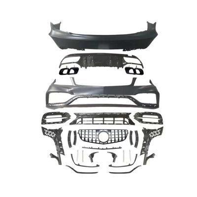 Mercedes C Class 2012 2013 2014 W204 Upgrade to 2019 C63 Auto PU Front Rear Bumper Car Body Kit
