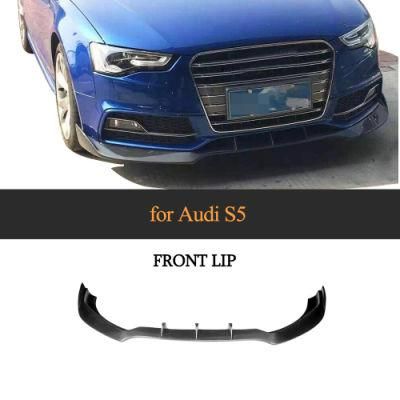 Carbon Fiber Front Lip Chin Spoiler Body Kit for Audi S5 Bumper 2013