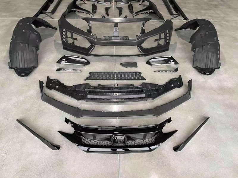 Auto Accessory FC Style Body Kits for Honda Civic Sedan 2016 2018 Replacement Parts Front and Rear Bumpers