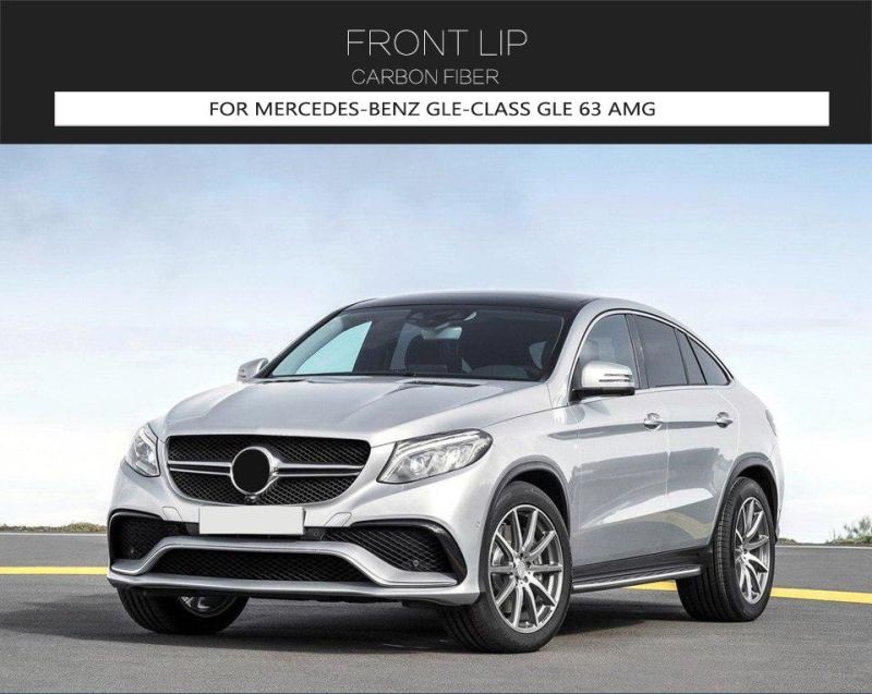 Carbon Fiber Front Bumper Lip for Mercedes-Benz Gle-Class Gle 63 Amg 2015-2018