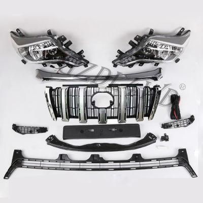 for Toyota Land Cruiser Prado 2008-2013 Upgrade to 2014-2017 Facelift Bumper Kit