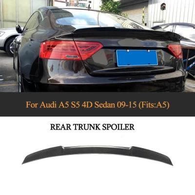 Carbon Fiber Rear Trunk Wing Spoiler for Audi A5 S5 S Line Hatchback 4-Door