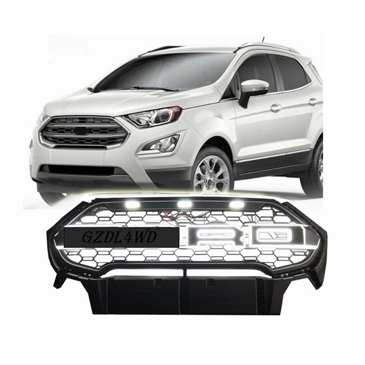 with LED Light Front Grill for Ford Ecosport 2020