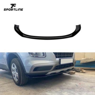 ABS Front Bumper Lip Glossy Black for Hyundai Venue 2020