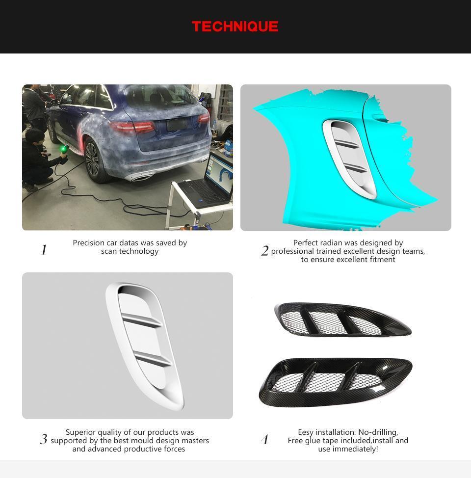 Carbon Fiber Side Vents for Porsche 718 Boxster Cayman 2016-2018