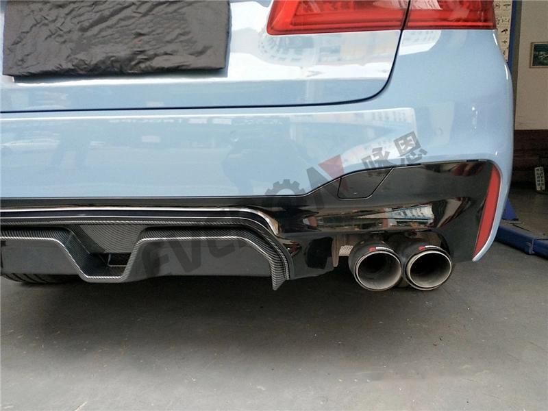 CS Style Rear Diffuser with LED Light Rear Bumper Lip for BMW 5 Series G30 2017+
