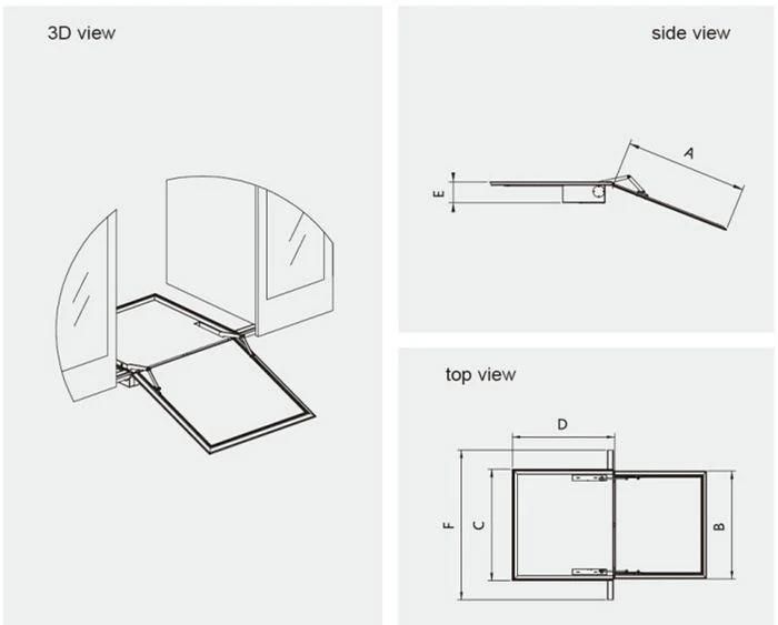 Aluminum Wheelchair Loading Ramp Fr City Bus with Loading 350kg