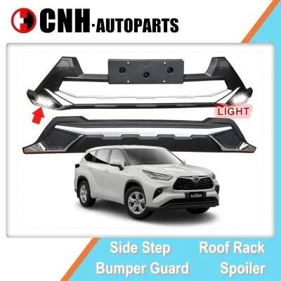 Car Parts Bumper Guards for Toyota Kluger 2020 2022 Highlander Front Guard and Rear Diffuser