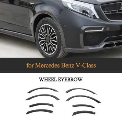 Carbon Fiber Wheel Eyebrow Arch Trims for Benz Mercedes V-Class W447 2015-2019