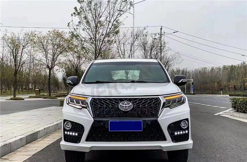 Elford Style Front Rear Bumper with Grille Hood Body Kit for Toyota Prado 2010-2017 to 2018 E Model