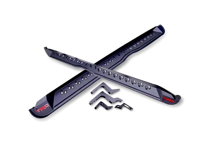 Paint Black Running Boards Replacement ABS Plastic Trd Side Steps for Hilux Revo 2015-2017