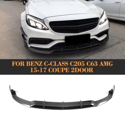 Carbon Fiber Front Bumper Lip for Mercedes Benz C-Class W205 C63 Amg 15-17