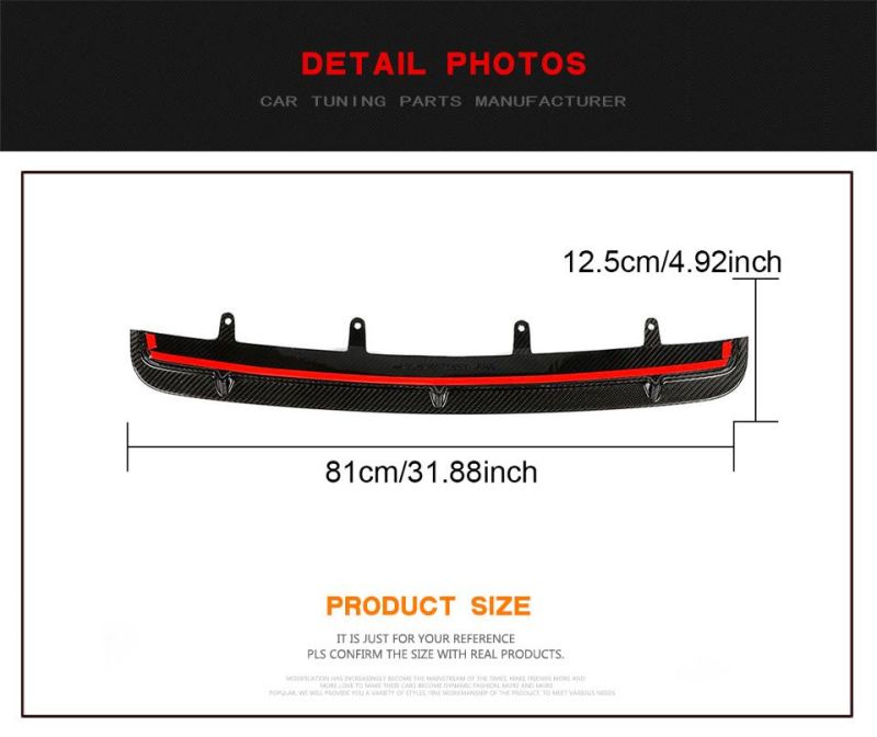 Jcsportline Carbon Fiber F90 Front Center Lip for BMW F90 M5 Comprtition Sedan 4-Door 2018-2020