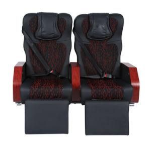 Deluxe Custom Leather Pattern USB First Class Coach Bus Seat
