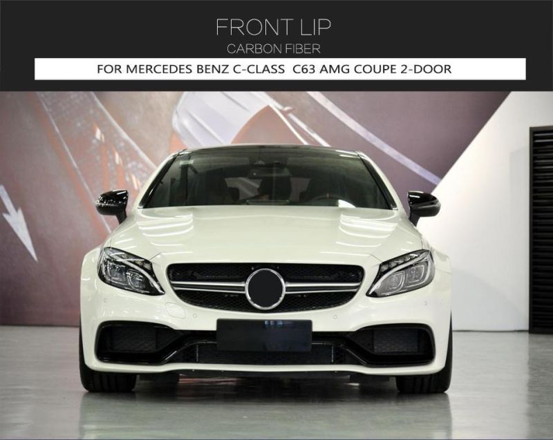 Carbon Fiber C205 Front Lip for Mercedes Benz C Class C63 C63 Amg S 2-Door 2015-2019