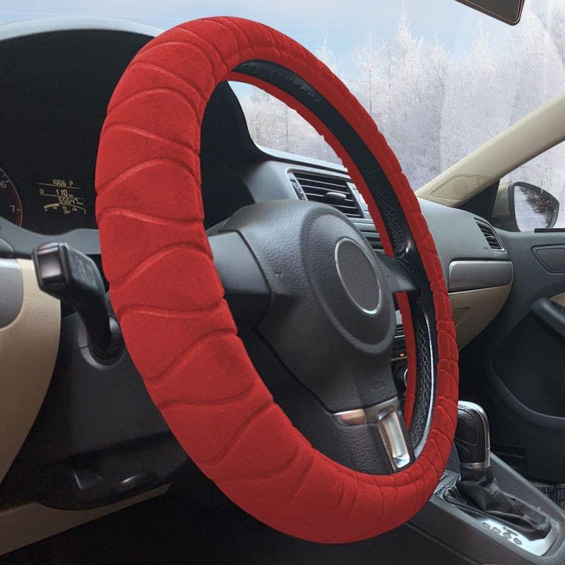 Fuzzy Fluffy Steering Wheel Cover Universal 15"