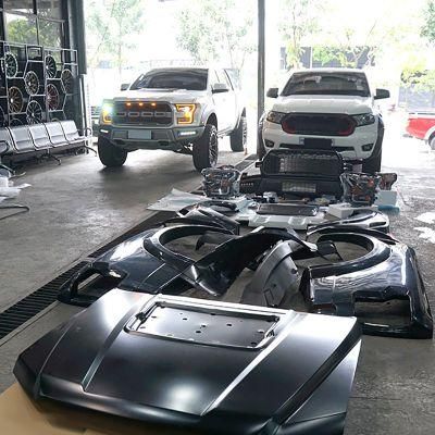 Ford Ranger T6 T7 T8 2013-2019 to F150 Raptor 2021 Body Kits Car Bumper