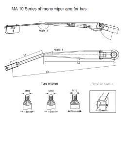Ma 10 Series of Mono Wiper Arm for Bus