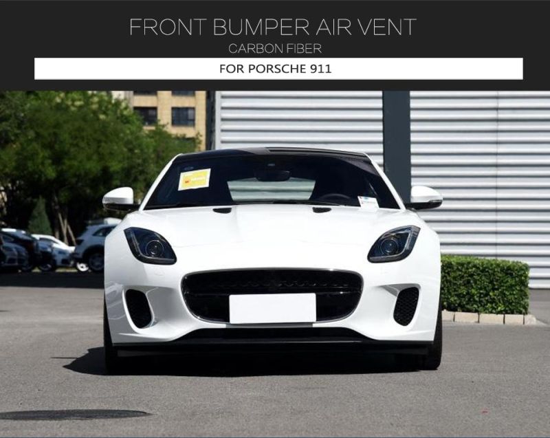 Carbon Fiber Front Bumper Trims for Jaguar F-Type 2-Door 2018-2019