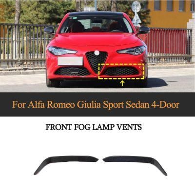 Carbon Fiber Front Bumper Canards 2PCS for Alfa Romeo Giulia 2016-2020