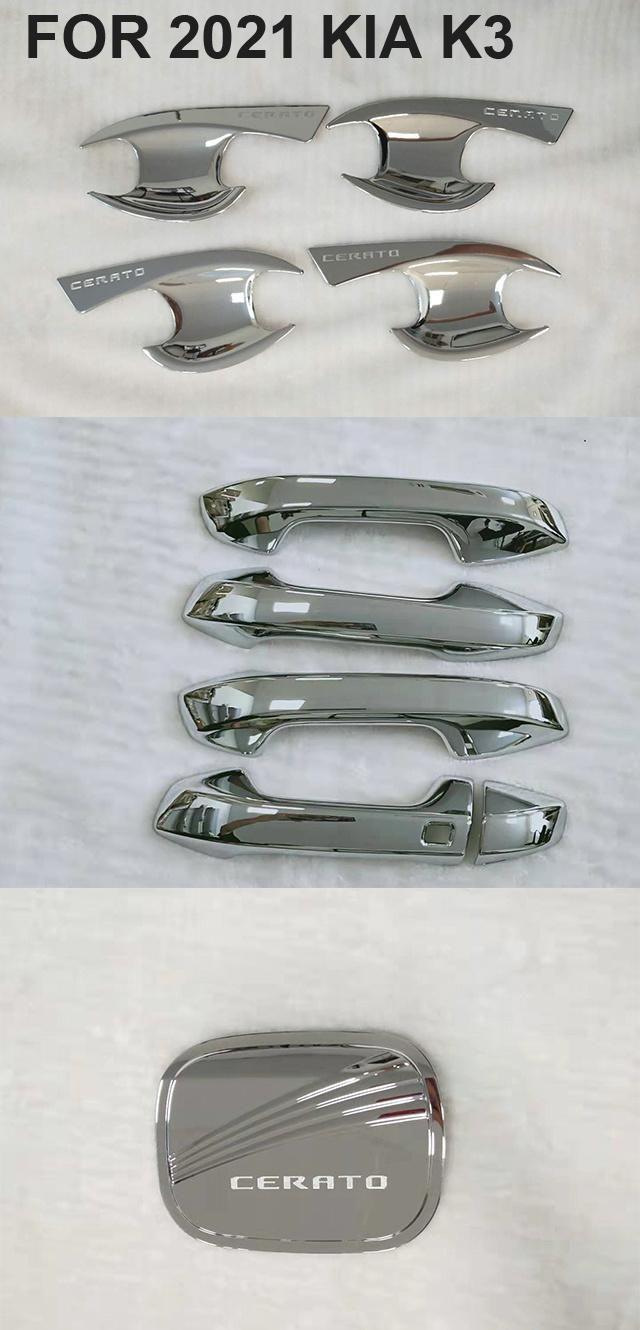 Hot Selling All New Plastic Bright Black Chrome Carbon-Fiber Car Garnish Set for 2021 KIA K3