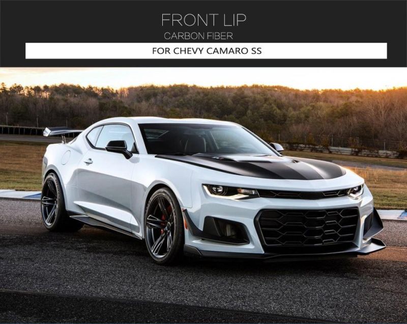 Carbon Fiber Front Bumper Lip Spoiler for Chevy Camaro Ss Style 2014-2015