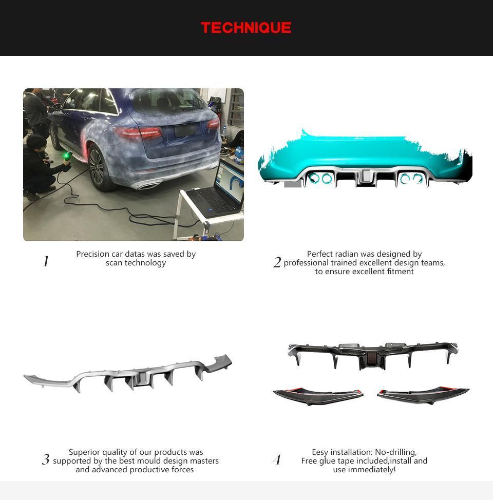 for BMW M2 Carbon Fiber Rear Diffuser with LED Light Coupe 2-Door 2016-2019