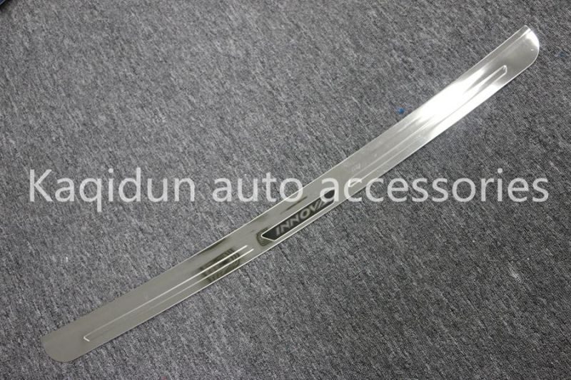 Stainless Steel Car Rear Raised Trunk Interior Protect Plate Rear Bumper Plate for Toyota Innova 2016