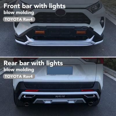Front and Rear Bars with Lights-Blow Molding Bumper Guard for Toyota RAV4 2020