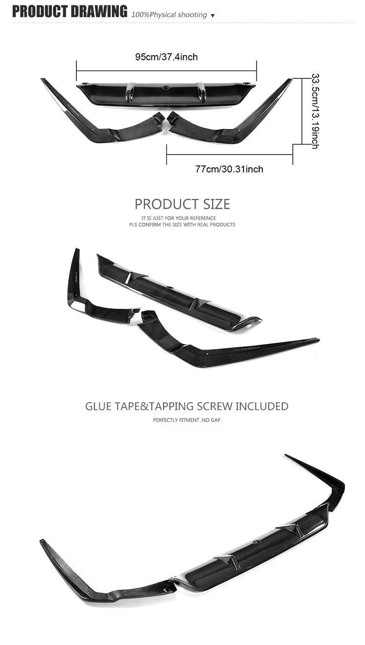 Carbon Fiber G30 Car Bumper Diffuser for BMW G31 G38 M Sport 2018-2019