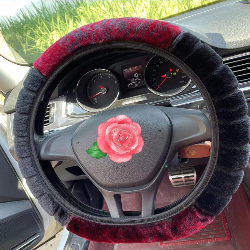 Car Steering Wheel Cover Anti-Skid Durable Size For 36-38cm