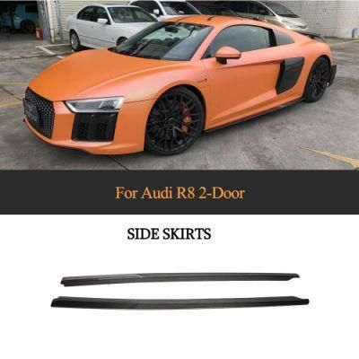 Carbon Fiber R8 Side Skirts Extinsion for Audi R8 2016-2018