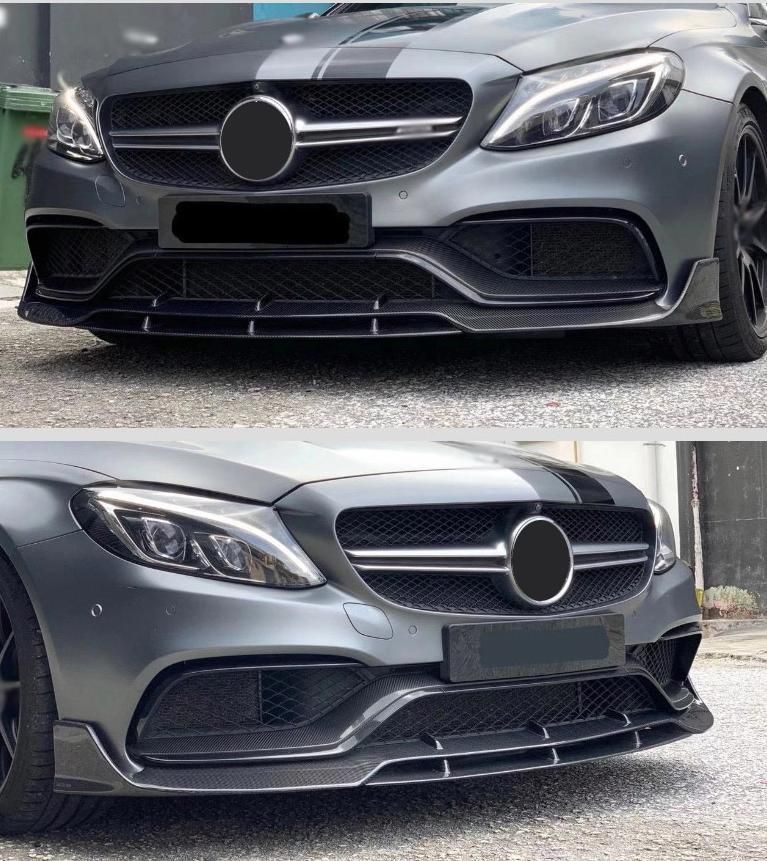 Carbon Fiber Front Bumper Lip for Mercedes Benz C-Class W205 C63 Amg 15-17