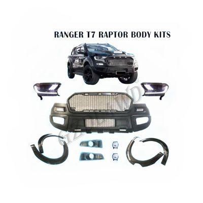 Raptor Body Kits Bumper with LED Headlight for Ford Ranger T7 Facelift