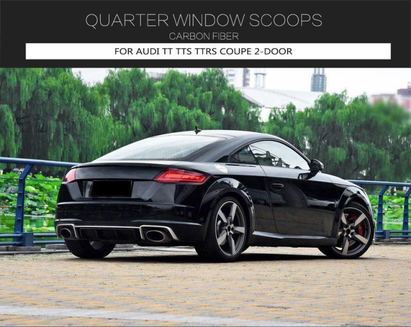 Carbon Fiber Rear Window Vents Trims for Audi Tt Tts Ttrs Coupe 2-Door 2015-2018