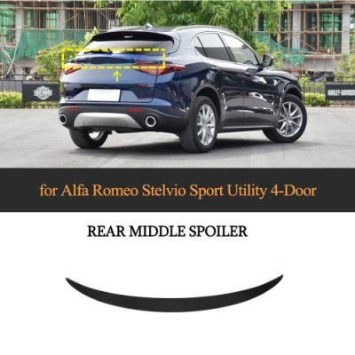 Dry Carbon Fiber Rear Middle Spoiler for Alfa Romeo Stelvio 2017-2021