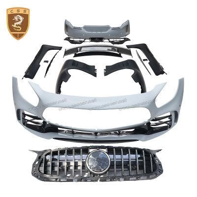Auto Part Car Front Bumper Grille Rear Bumper Lip Side Skirts Carbon Fiber+Fiberglass Gtr Style Body Kit for Mercedes Benz Amg Gt