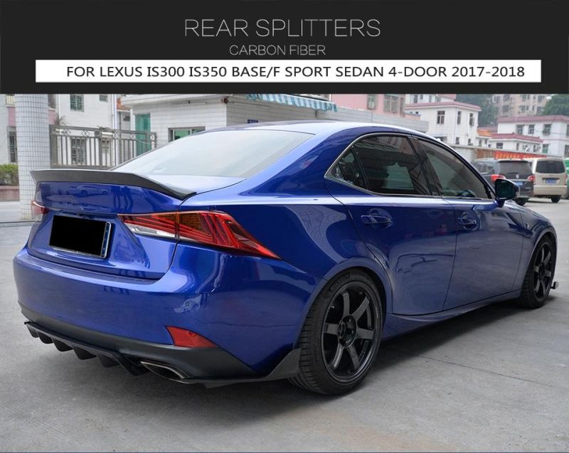 Carbon Fiber Rear Splitters for Lexus Is350 Base/F Sport Sedan 4-Door 17-18 (Fits: IS F Sport)