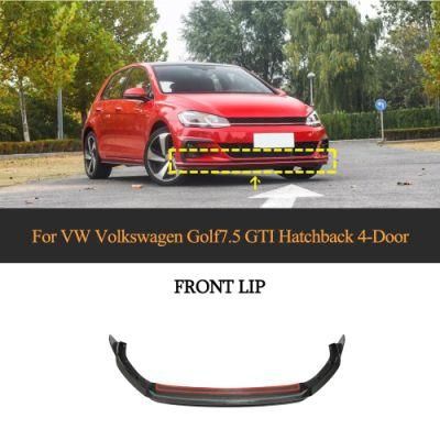 Carbon Fiber Front Bumper Lip for VW Volkswagen Golf 7.5 Gti Hatchback 4-Door 2017-2019
