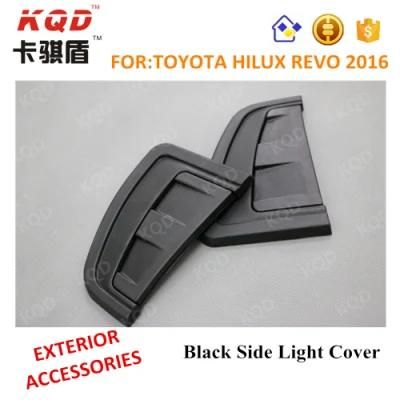Hot Selling Chrome Pickup Black Side Lamp Cover for Toyota Hilux Revo 2015